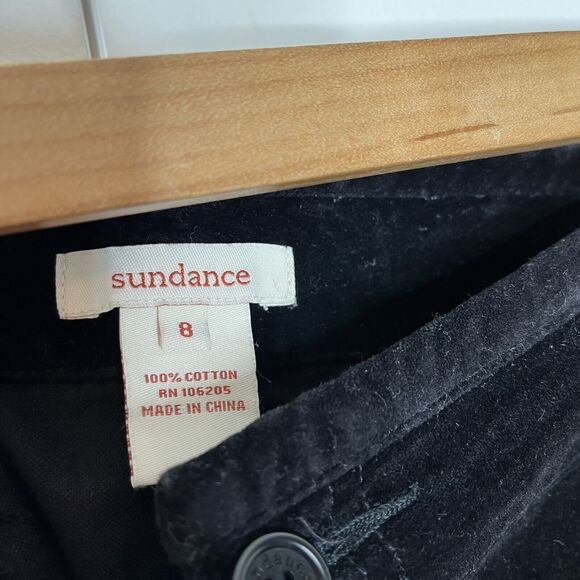 Sundance Velvet Cargo Skirt Black Womens 8 Short Boho Grunge Utility Whimsigoth - Picture 3 of 4